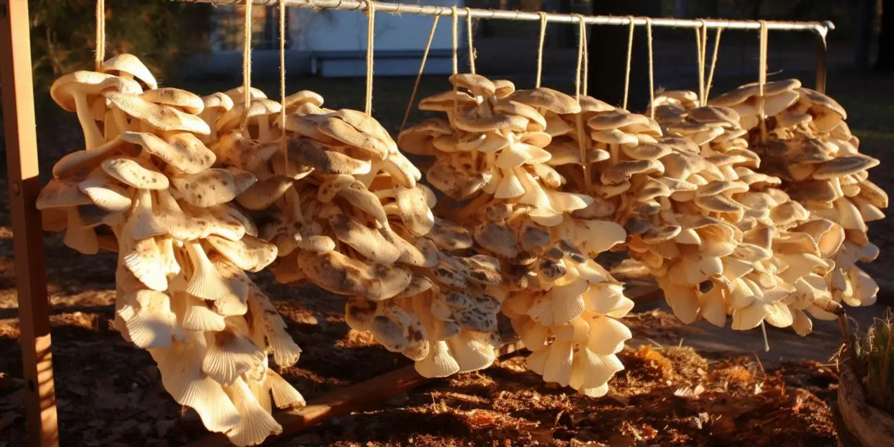 Suszenie grzybów na słońcu